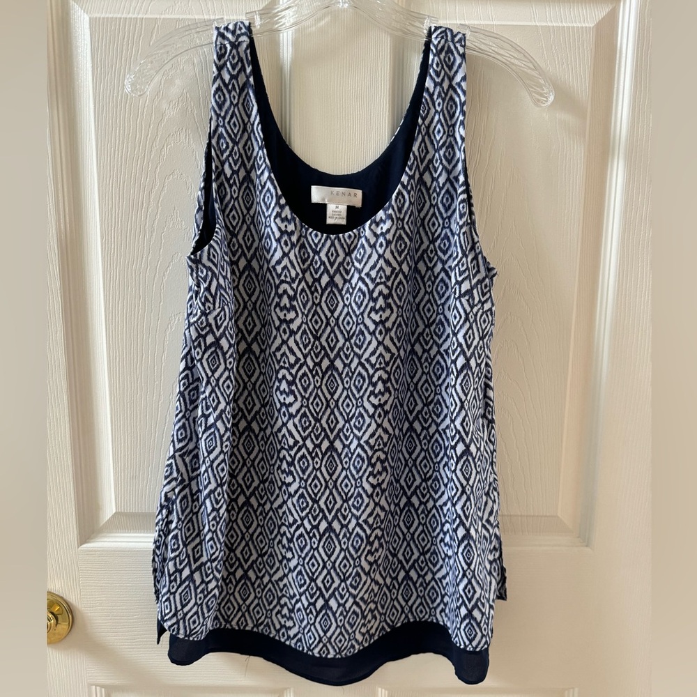 Blue & White tank/shell